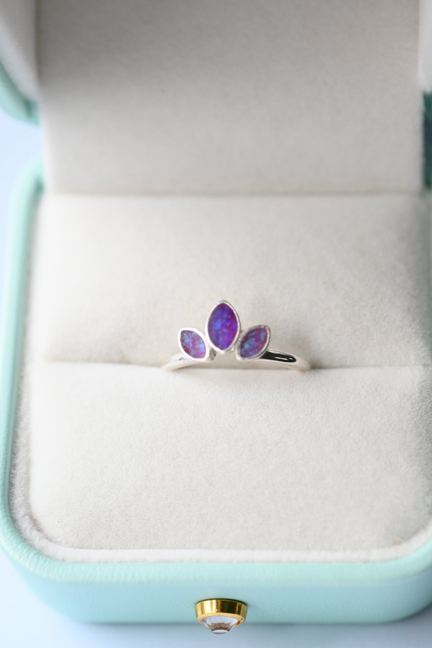 Triple Marquise Memorial Ring – Custom Ashes & Hair Keepsake