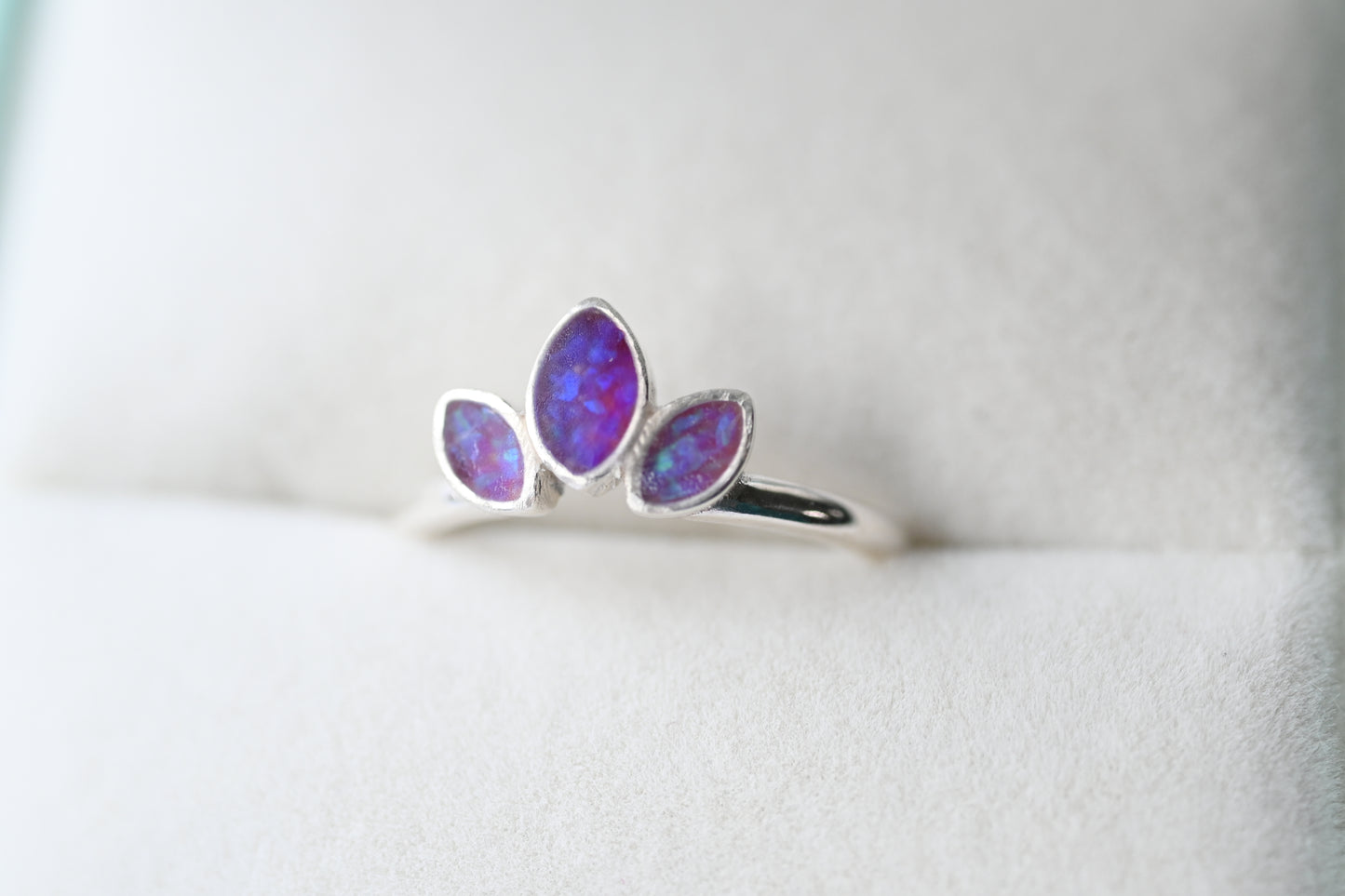 Triple Marquise Memorial Ring – Custom Ashes & Hair Keepsake