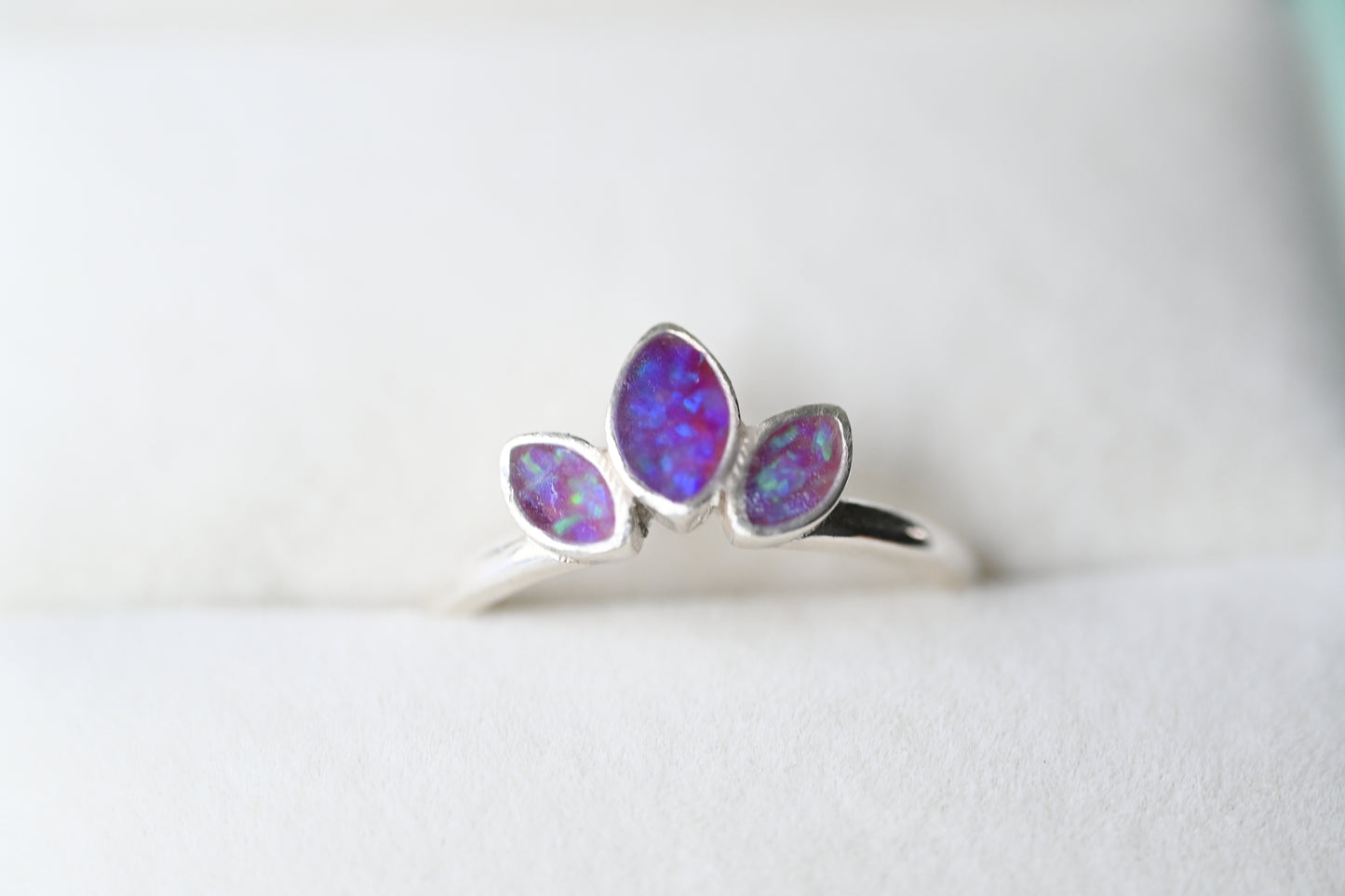 Triple Marquise Memorial Ring – Custom Ashes & Hair Keepsake