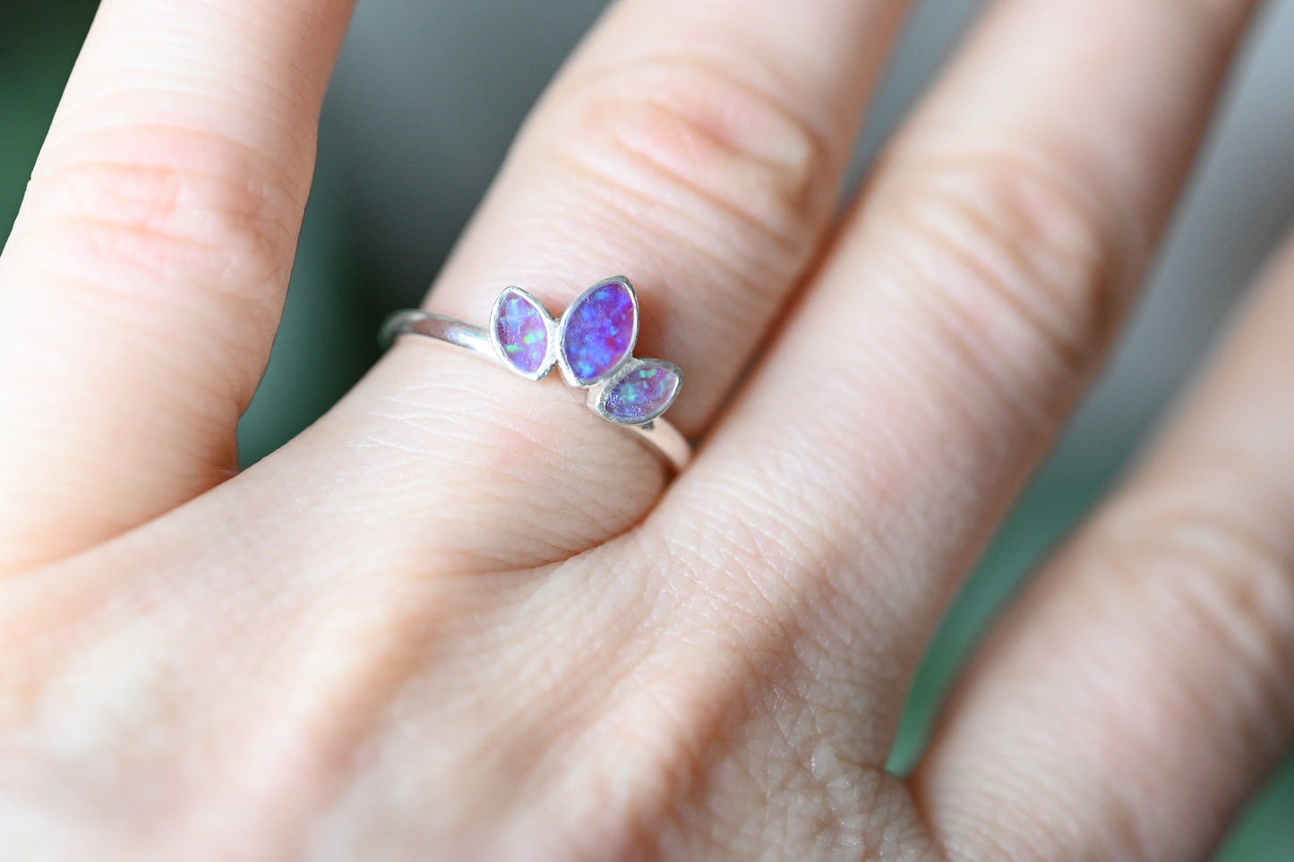 Triple Marquise Memorial Ring – Custom Ashes & Hair Keepsake