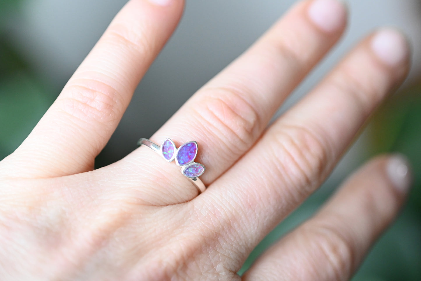 Triple Marquise Memorial Ring – Custom Ashes & Hair Keepsake