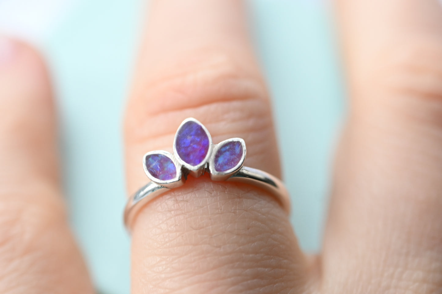 Triple Marquise Memorial Ring – Custom Ashes & Hair Keepsake