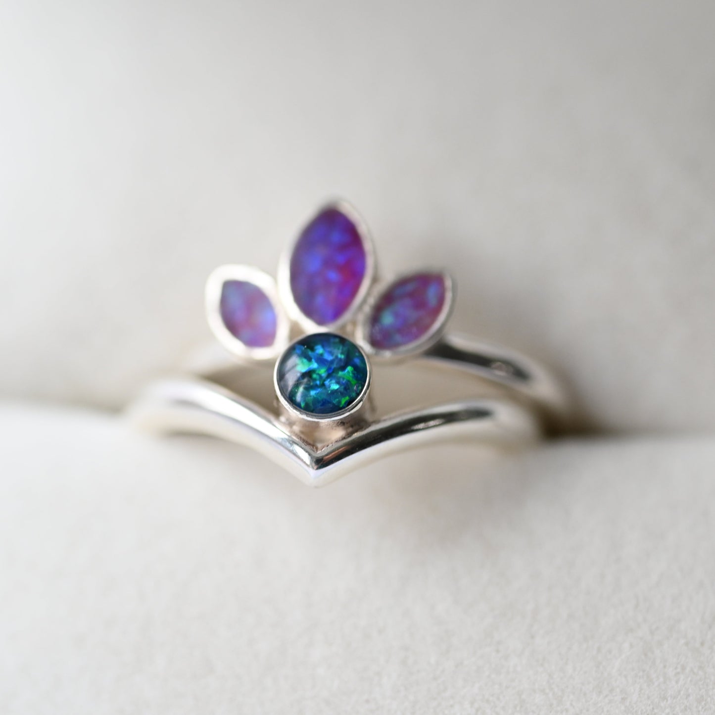 Triple Marquise Memorial Ring – Custom Ashes & Hair Keepsake