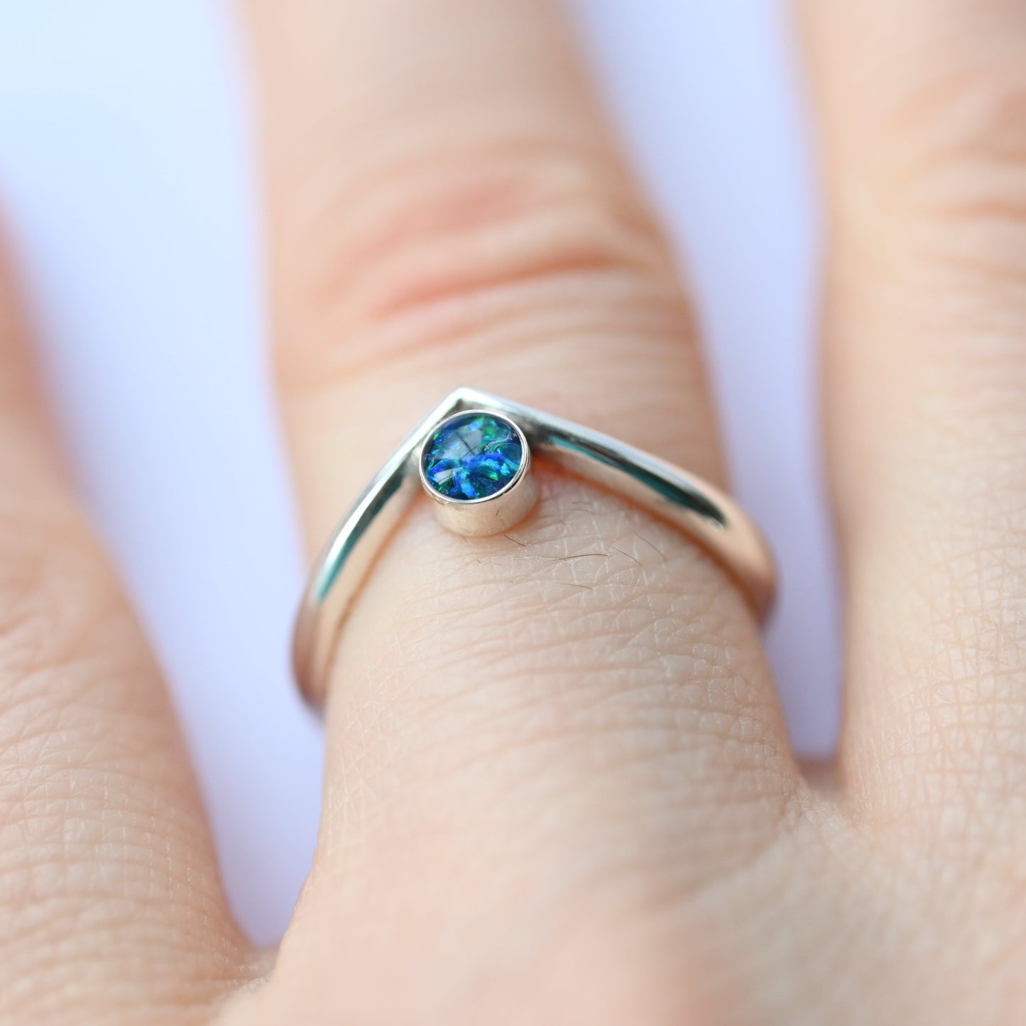 Wishbone Memorial Ring – Custom Ashes & Hair Keepsake | Sterling Silver or Gold