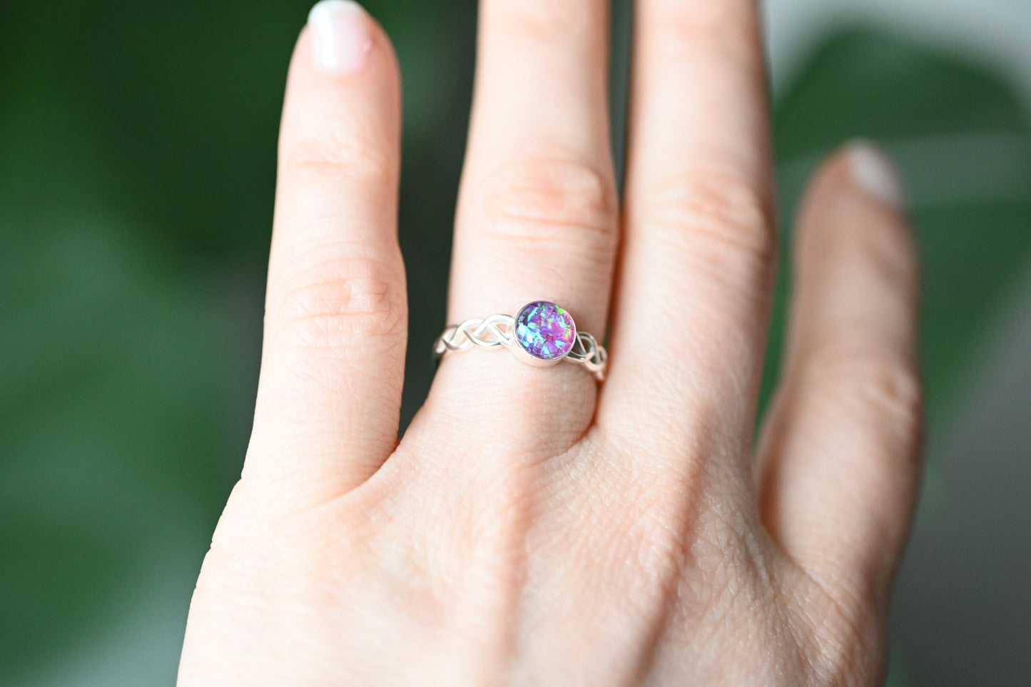 Celtic Memorial Ring – Custom Ashes & Hair Keepsake