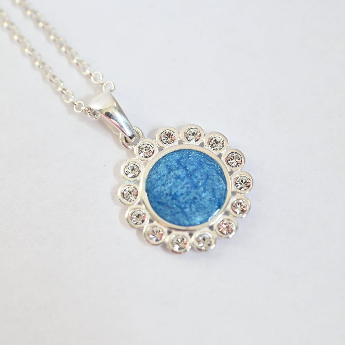 Memorial Pendant Necklace with Ashes | Sterling Silver Keepsake Jewellery