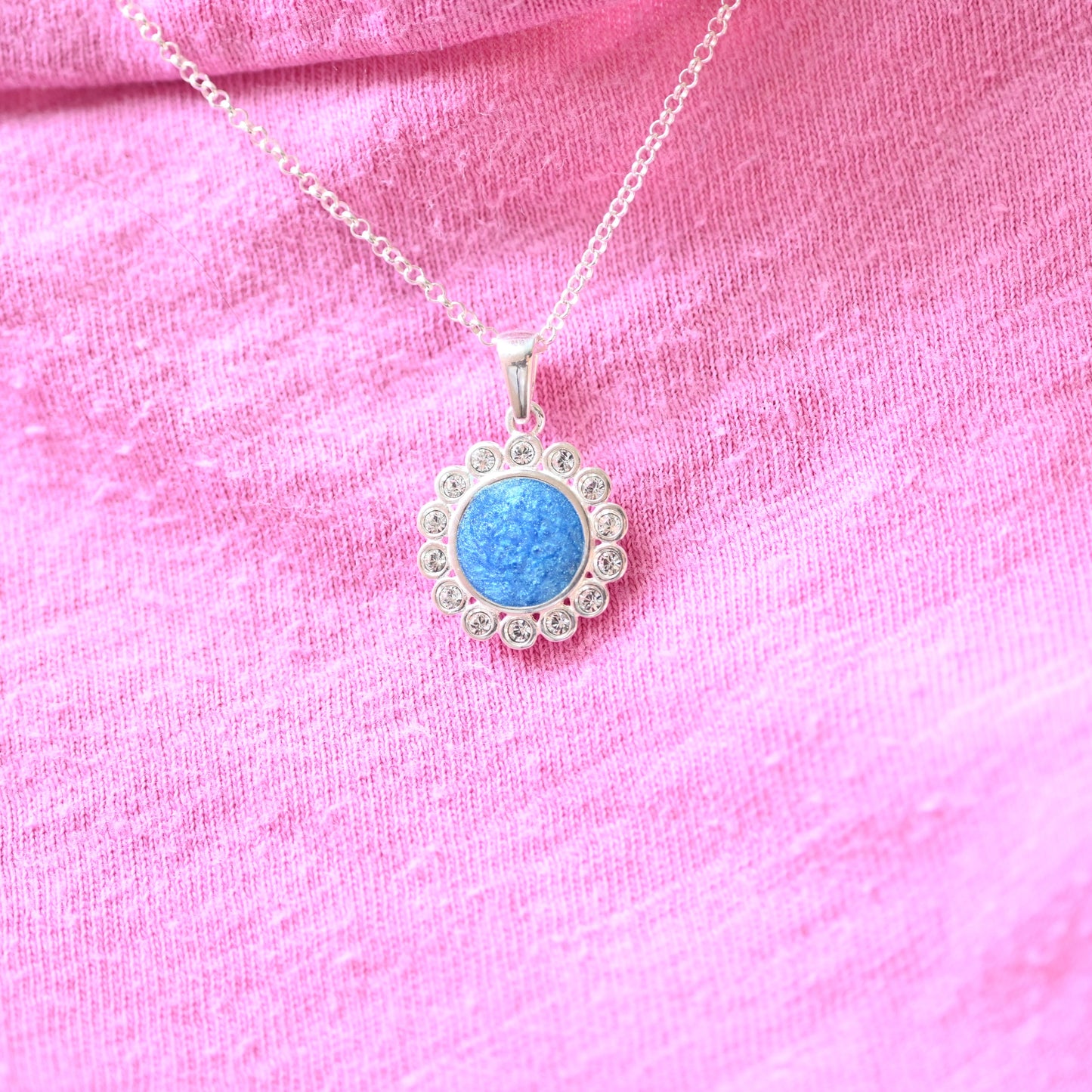 Memorial Pendant Necklace with Ashes | Sterling Silver Keepsake Jewellery