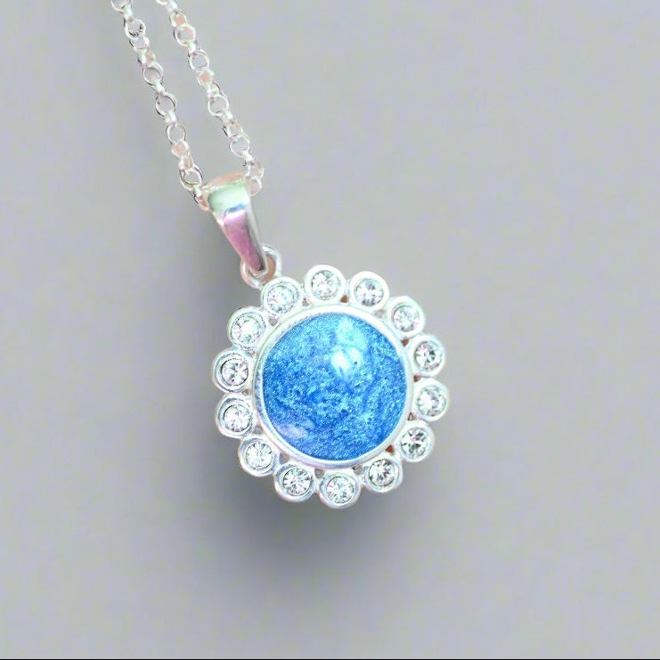 Memorial Pendant Necklace with Ashes | Sterling Silver Keepsake Jewellery