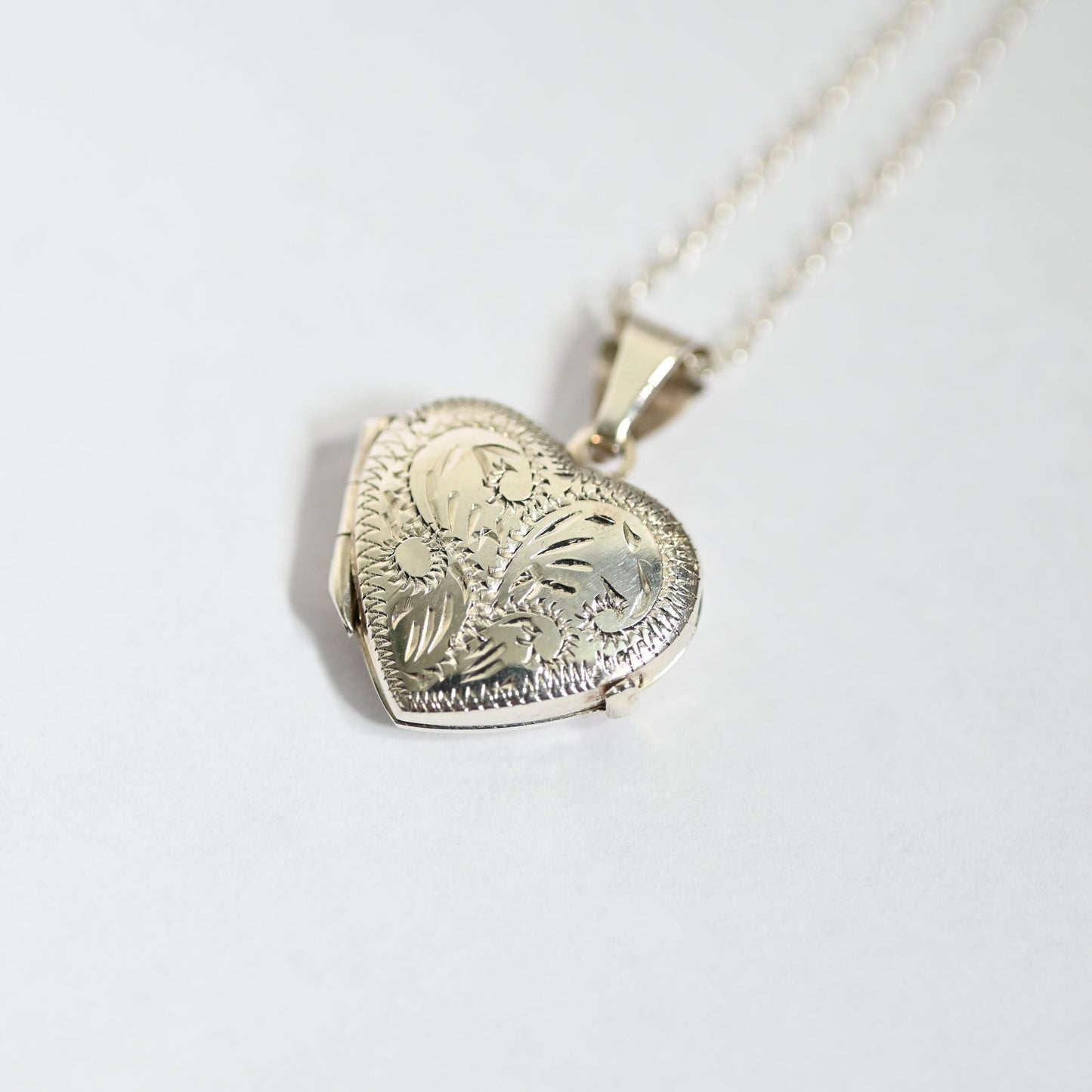 Sterling Silver Heart Memorial Locket Necklace | Ashes & Photo Keepsake