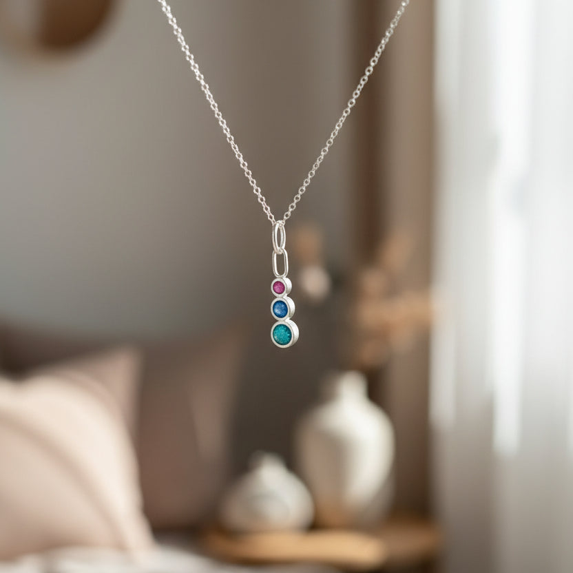 Premium Sterling Silver Mystery Necklace Bundle - 2 Necklaces (Opal & Crystals)