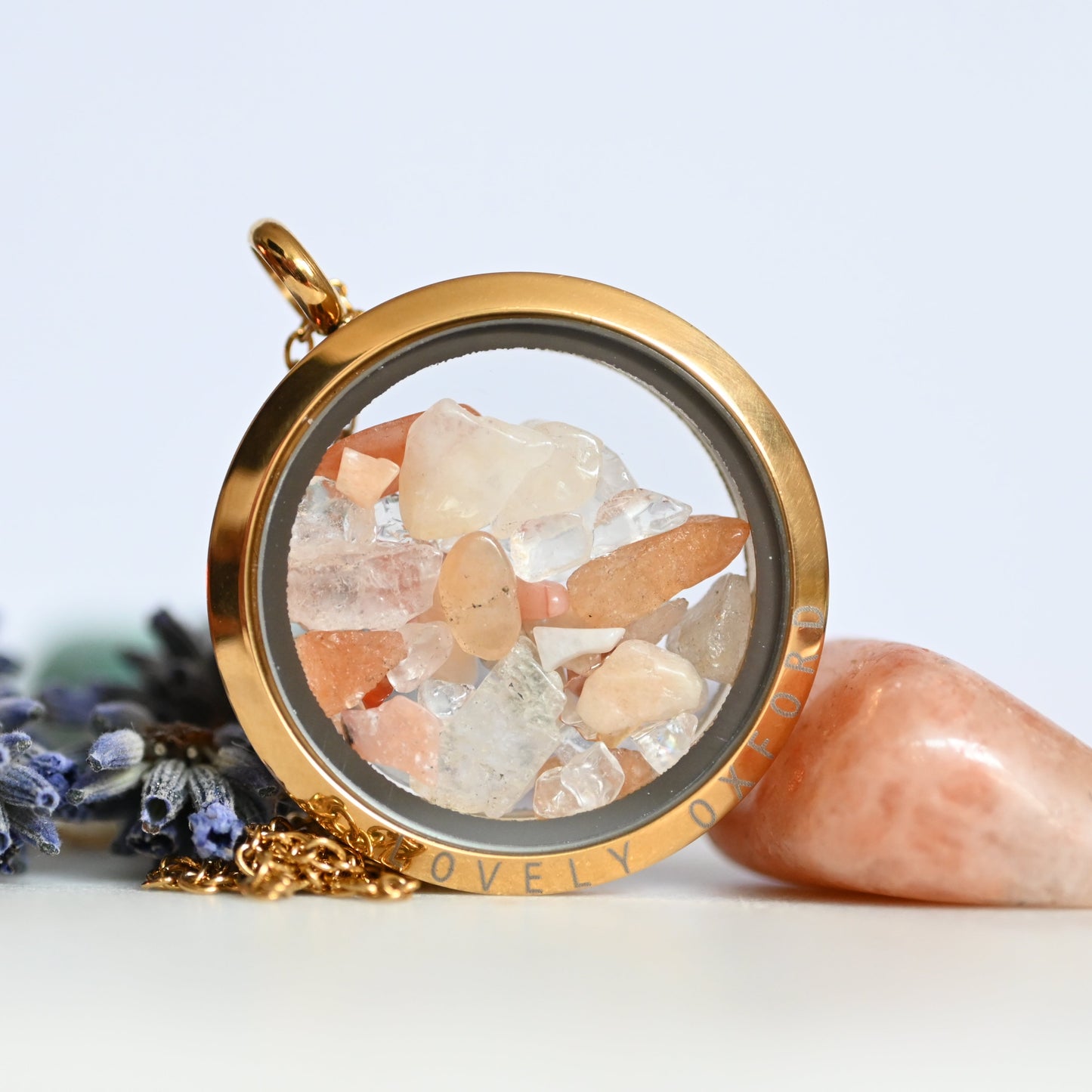 Fire Agate Crystal Locket - Bracelet or Necklace