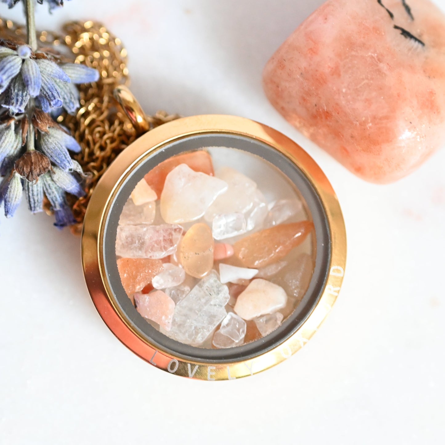 Fire Agate Crystal Locket - Bracelet or Necklace