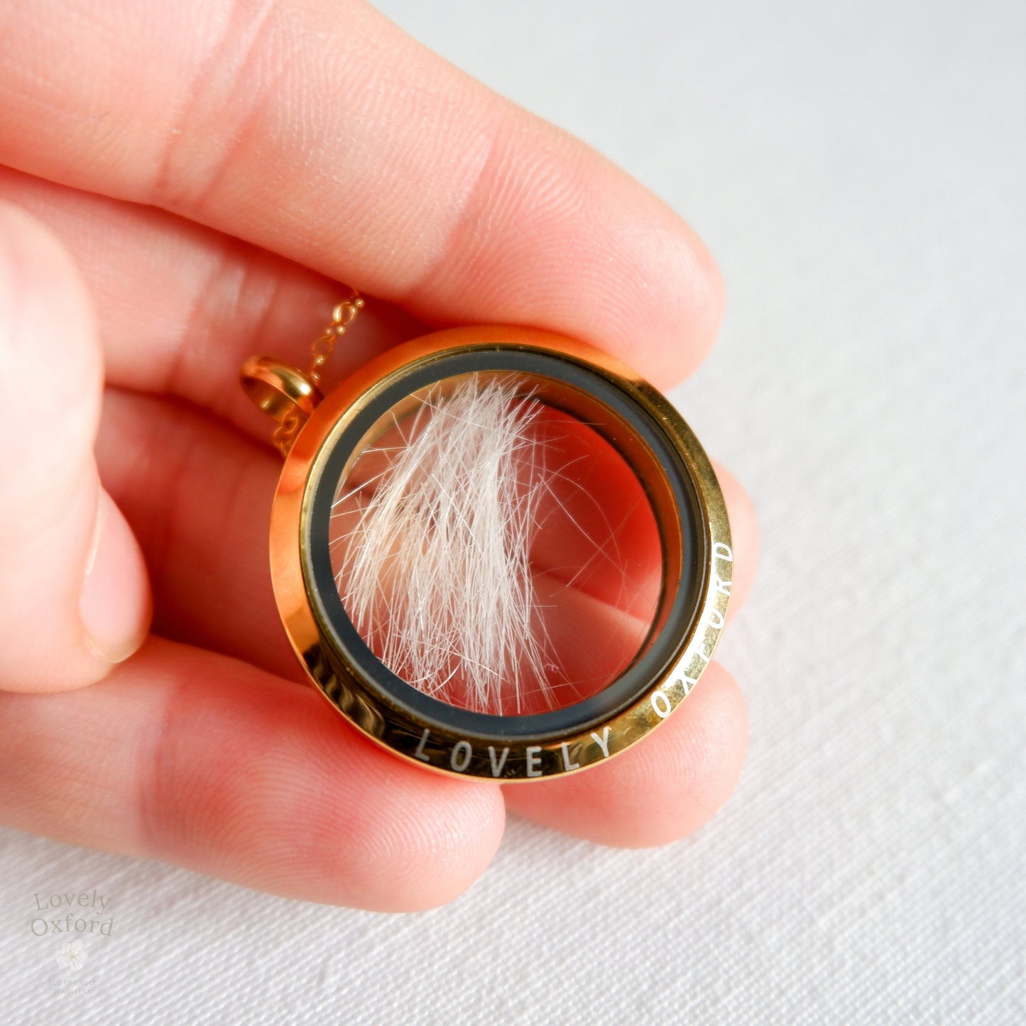 Glass Pet Hair Memorial Locket