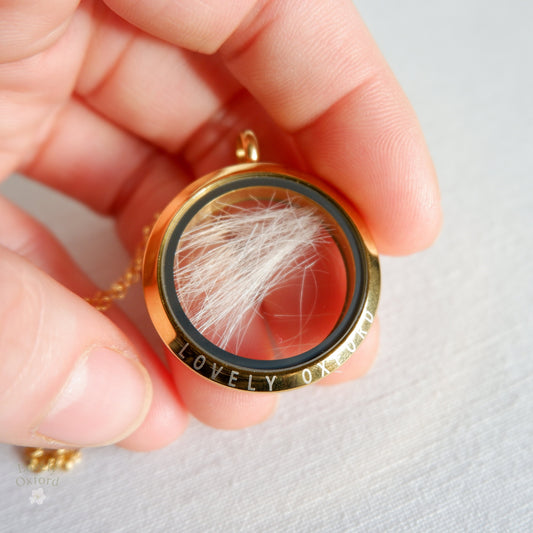 Glass Pet Hair Memorial Locket