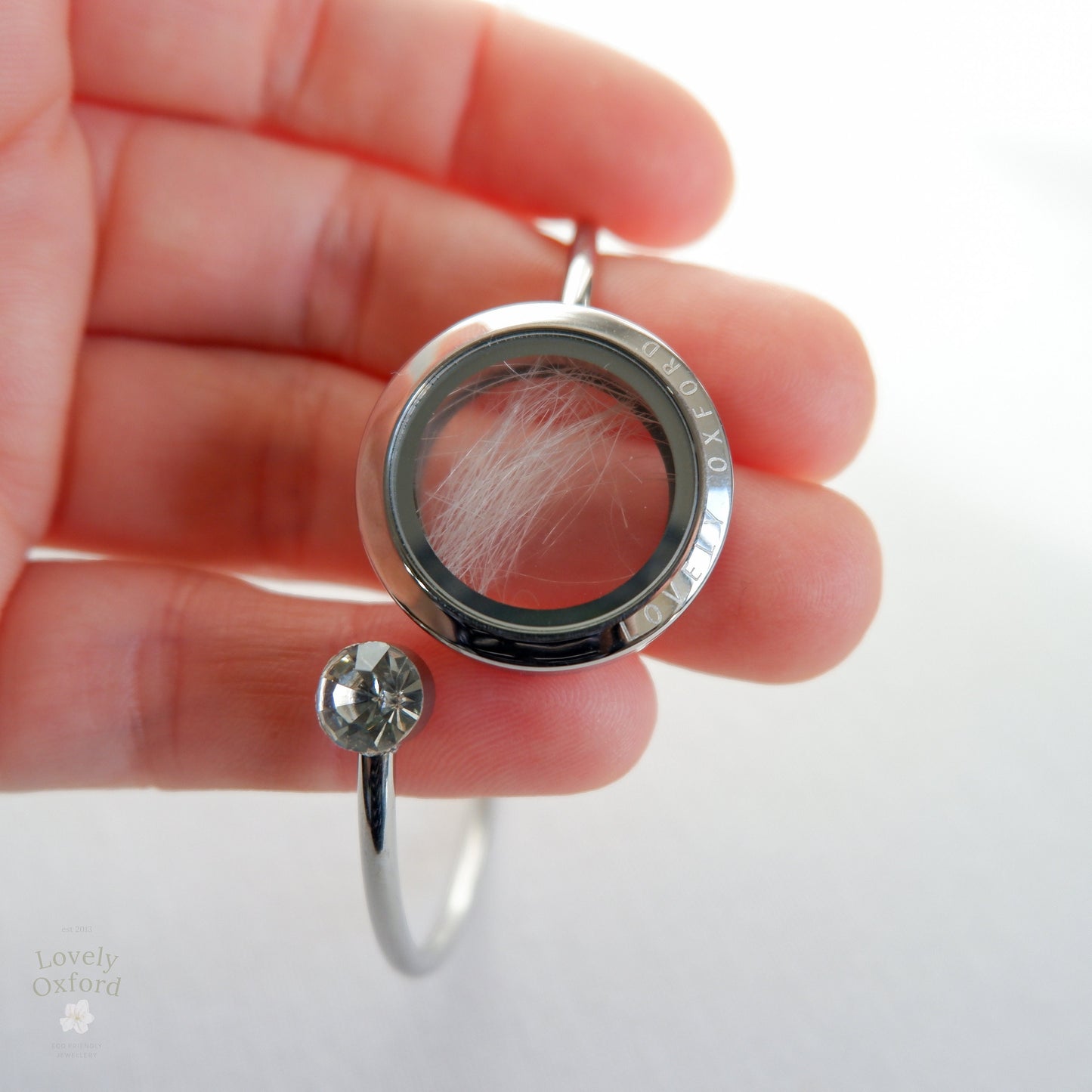 Pet fur memorial locket | Lock of hair personalised keepsake | Pet loss | Horse hair jewellery | Paw print pendant | Dog Cat hair bracelet