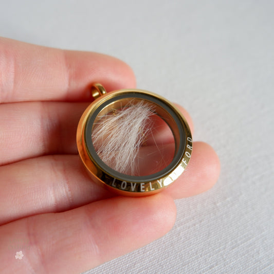 Glass Pet Hair Memorial Locket