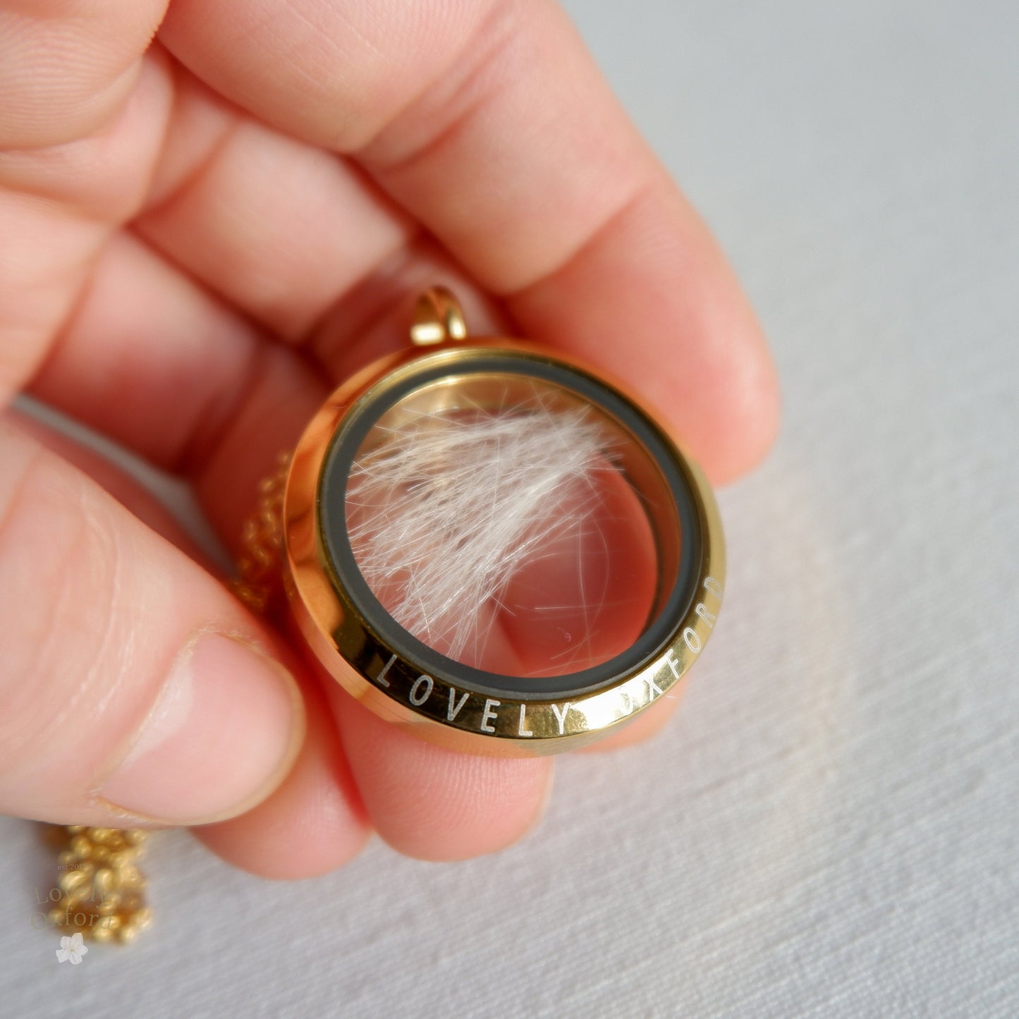 Glass Pet Hair Memorial Locket