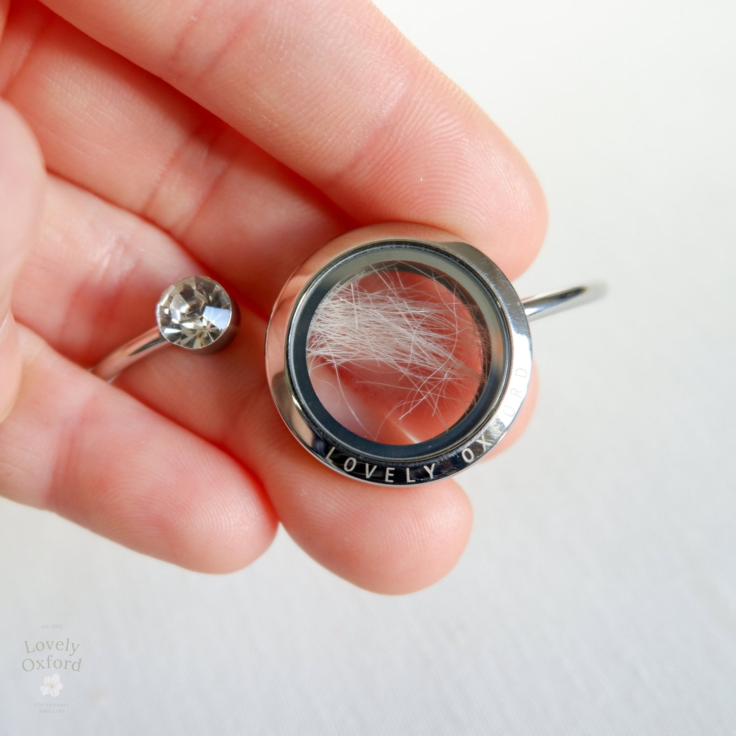 Pet fur memorial locket | Lock of hair personalised keepsake | Pet loss | Horse hair jewellery | Paw print pendant | Dog Cat hair bracelet