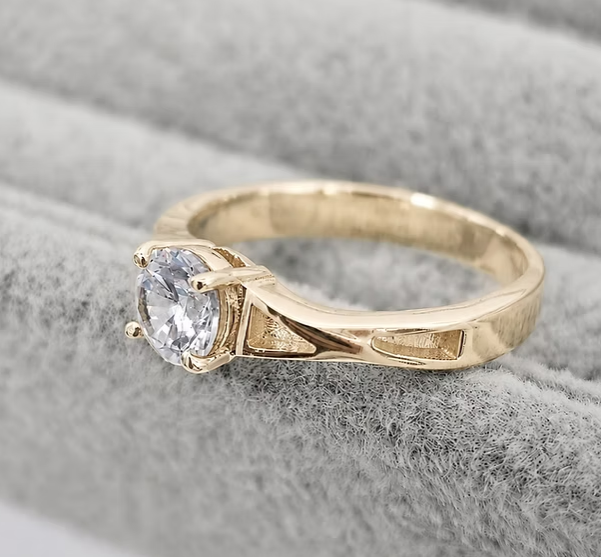 MADE TO ORDER — 9ct Gold Twisted Channel Solitaire Ring | Rose, Yellow or White Gold | Ashes, Hair & Fur Memorial Keepsake