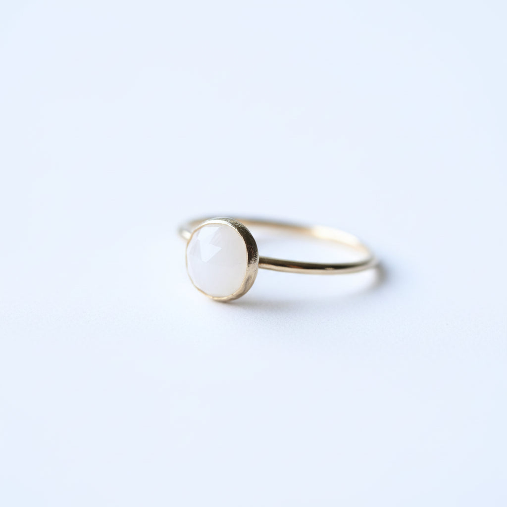 Mystery Gold-Filled Stacking Ring Bundle - 2 Rings Size N (Gemstones, Opal & Resin)