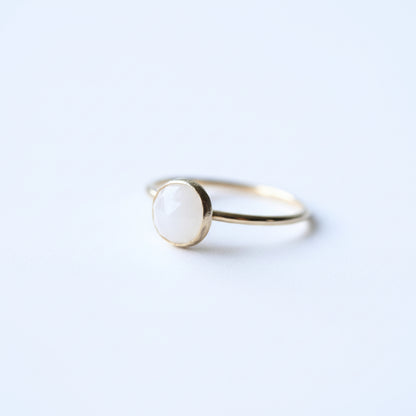 Mystery Gold-Filled Stacking Ring Bundle - 2 Rings Size N (Gemstones, Opal & Resin)
