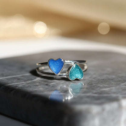 Mystery Sterling Silver Ring Bundle - 2 Rings Size N (Opal & Resin)