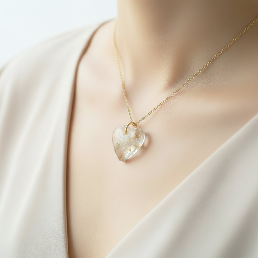 Mystery Handcrafted Resin Necklace Bundle - 3 Necklaces (Hearts)