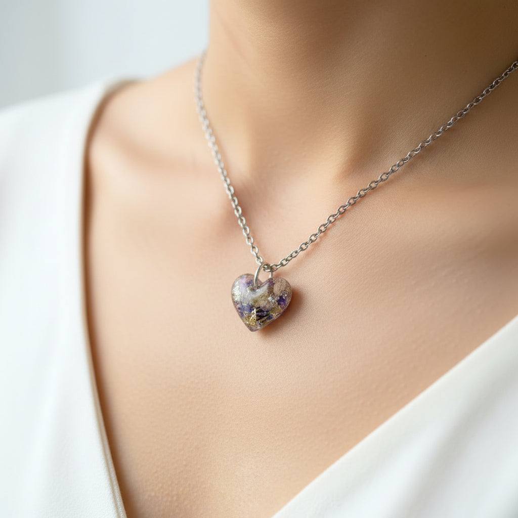 Mystery Handcrafted Resin Necklace Bundle - 3 Necklaces (Hearts)
