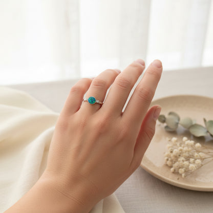 Mystery Sterling Silver Ring Bundle - 2 Rings Size N (Opal & Resin)