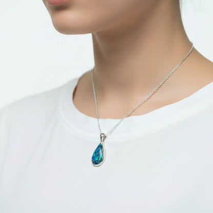 Premium Sterling Silver Mystery Necklace Bundle - 2 Necklaces (Opal & Crystals)