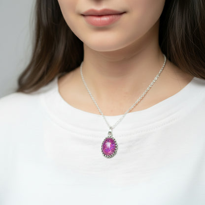 Premium Sterling Silver Mystery Necklace Bundle - 2 Necklaces (Opal & Crystals)