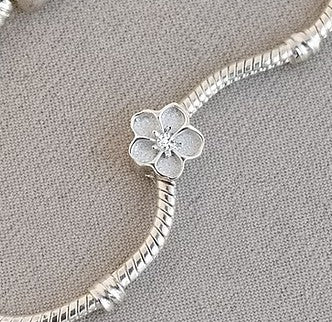 Forget-Me-Not Bead 925 Silver Memorial Charm – Ashes, Hair & Fur Memorial Keepsake | Charm Only – Bracelet Chain Not Included