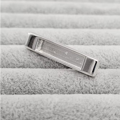 Oblong Bar 925 Silver Stock Pin Brooch – Ashes, Hair & Fur Memorial Keepsake – Tie Pin or Brooch