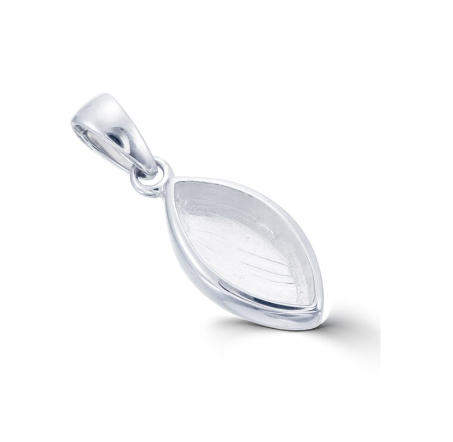Classic Marquise Pendant Necklace | 925 Sterling Silver | Ashes, Hair & Fur Memorial Keepsake