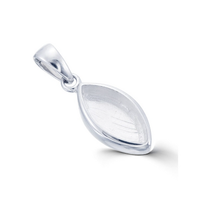 Classic Marquise Pendant Necklace | 925 Sterling Silver | Ashes, Hair & Fur Memorial Keepsake