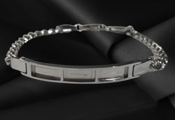 Triple Cavity Identity Memorial Bracelet | 316L Stainless Steel | Ashes, Hair & Fur Keepsake