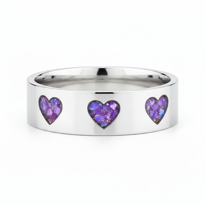Blue opal three hearts band v2