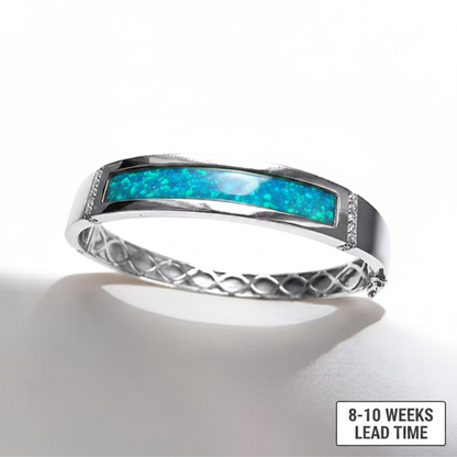 Blue teal opal resin