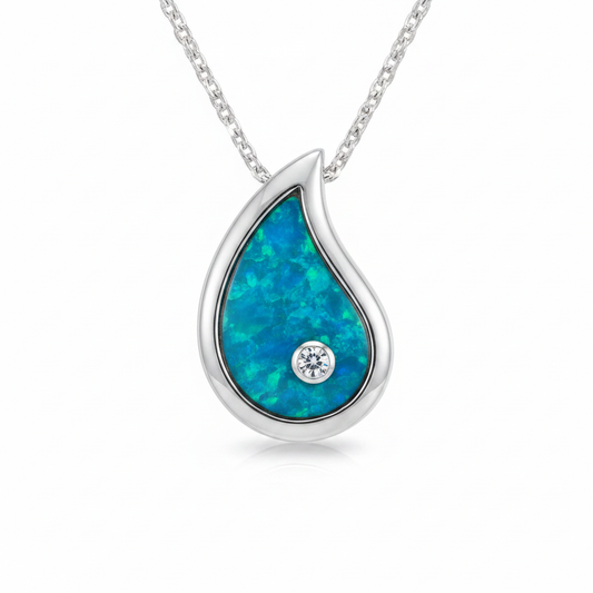 Blue teal opal