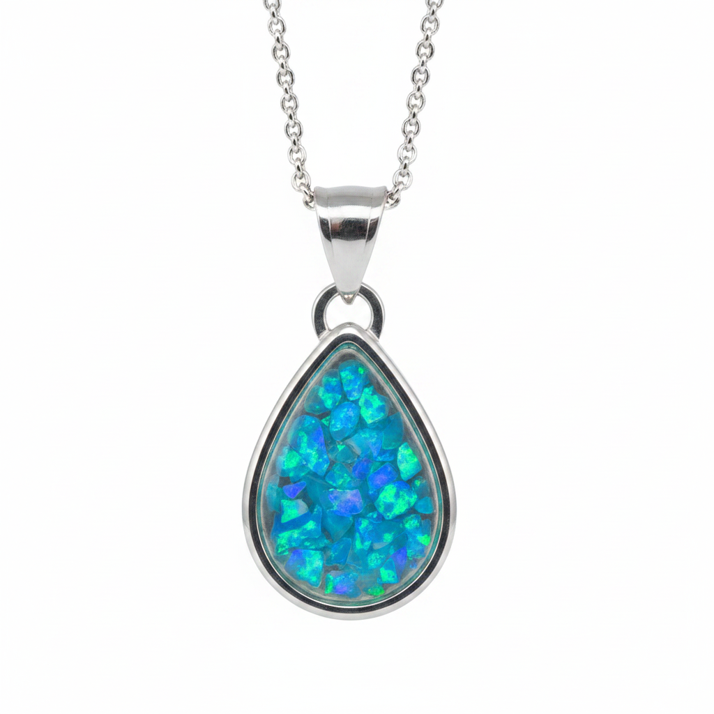 Blue teal opal