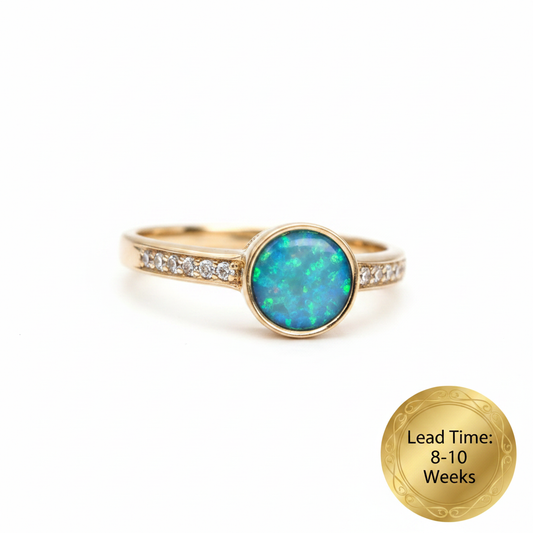 Blue teal opal