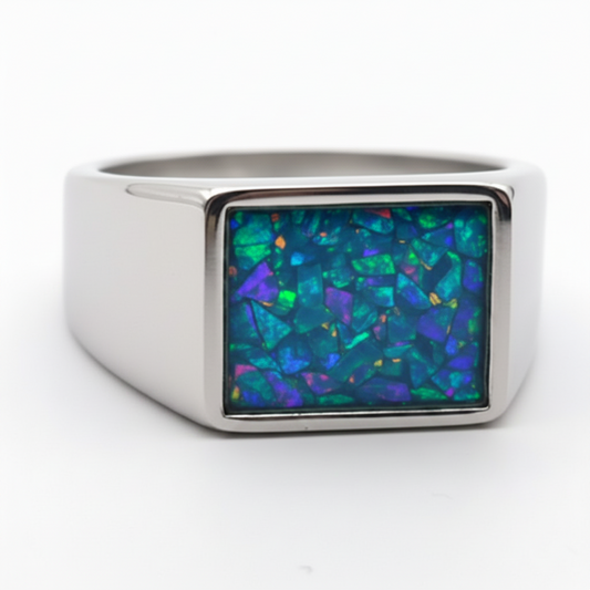 Blue teal opal