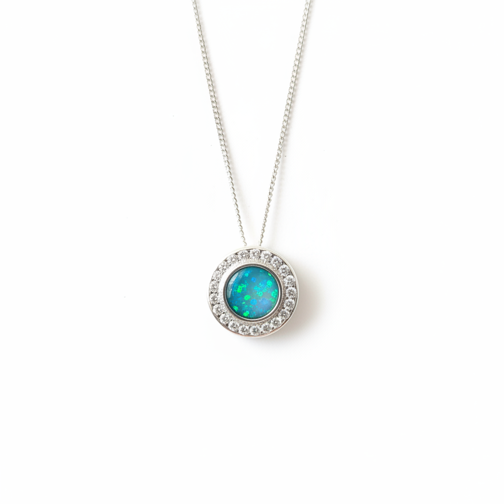 Blue teal opal
