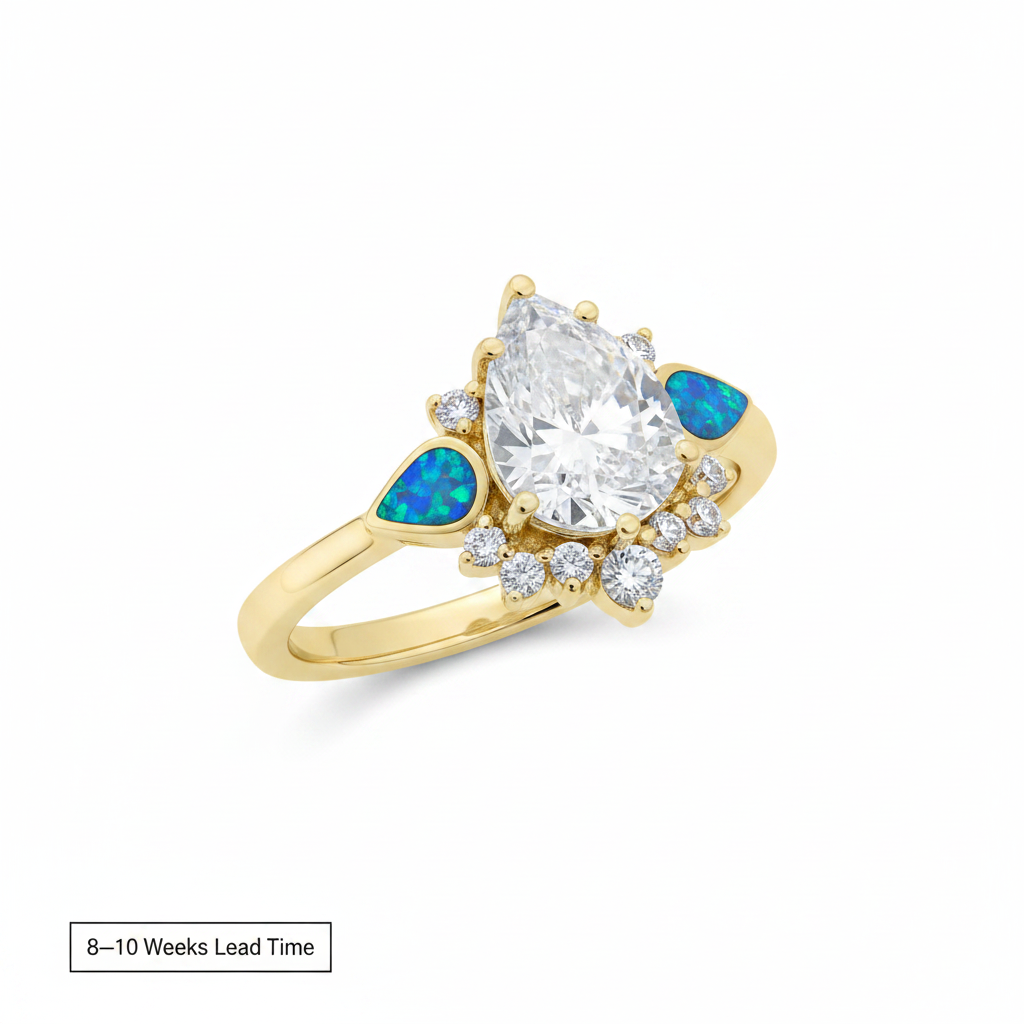 Blue teal opal