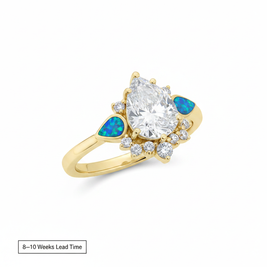 Blue teal opal