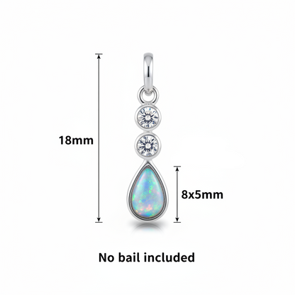 Dimensions guide teardrop pendant