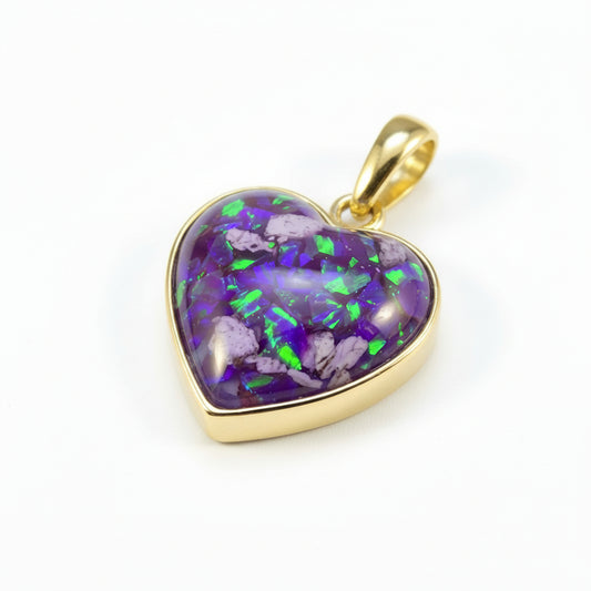 9ct Gold Heart Memorial Pendant | Ashes, Hair or Flowers | Hallmarked Birmingham Assay Office