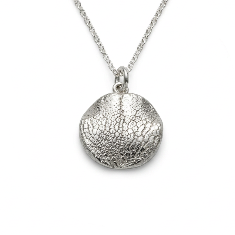 Fine silver nose print necklace sample