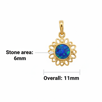 Flower pendant – dimensions