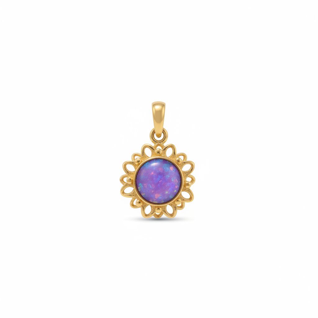 Flower pendant – lavender